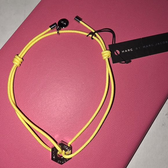 Marc Jacobs Accessories - Marc Jacobs Adjustable Yellow Cord Bracelet